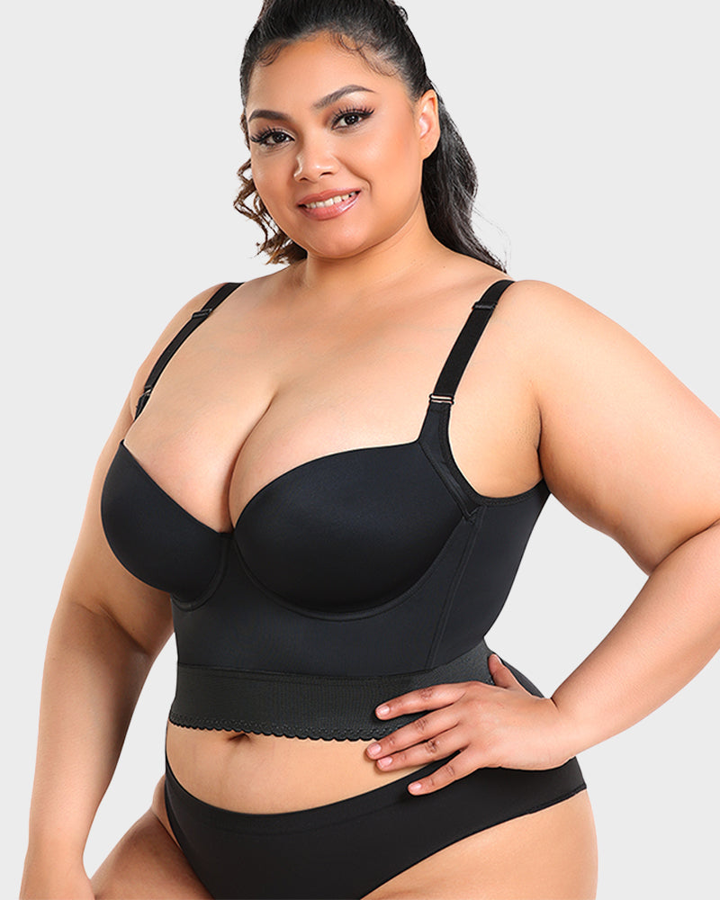 ContourFit Longline Push-Up Bra with Integrated Shapewear
