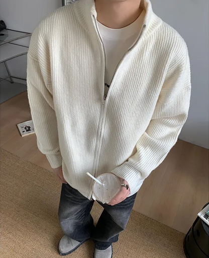 Corvin Ribbed Zip Cardigan 3