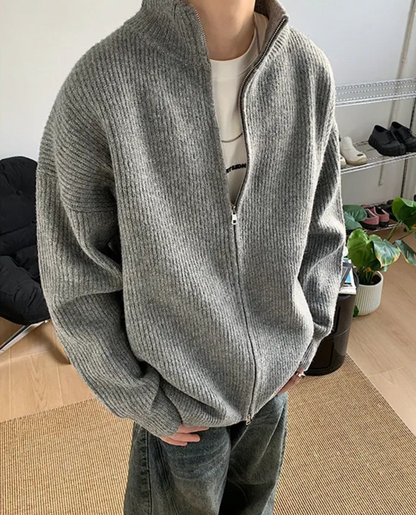 Corvin Ribbed Zip Cardigan 6