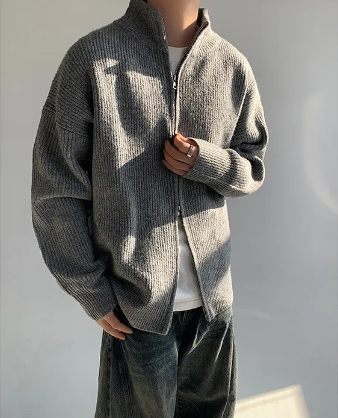 Corvin Ribbed Zip Cardigan 7