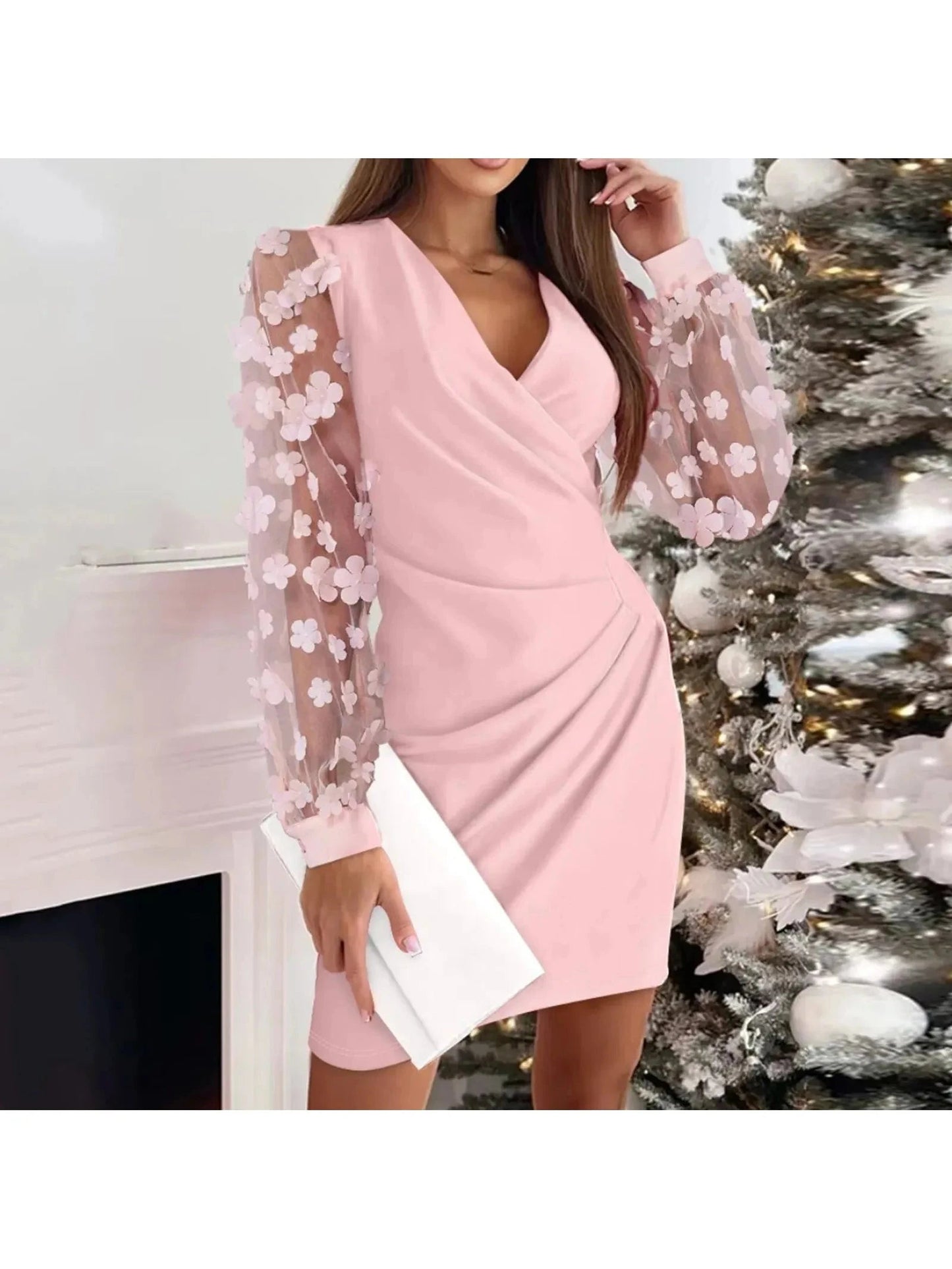Cristina™ - Elegant Sleeve Wrap Dress 4