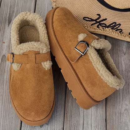 Women's Ankle Boots Warm Lining Non Slip Sole Strap 6