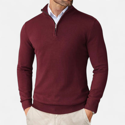 Men's Zip Up Jumper Slim Fit Lightweight Knit Sweater 8