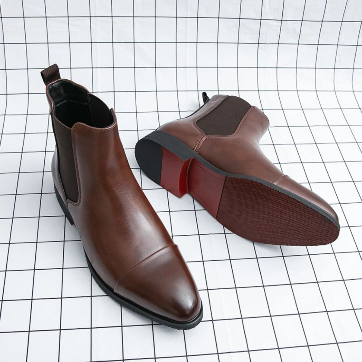 Men's Slip On Chelsea Boots Round Toe Ankle Footwear 12