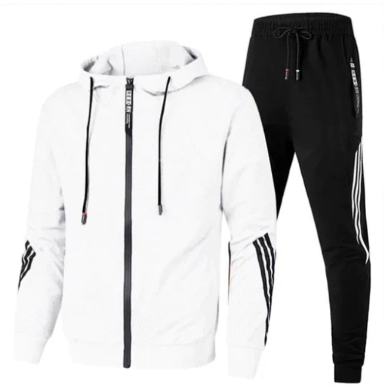 Men's 2 Piece Tracksuit Athletic Fit Jogger Set Pockets 3