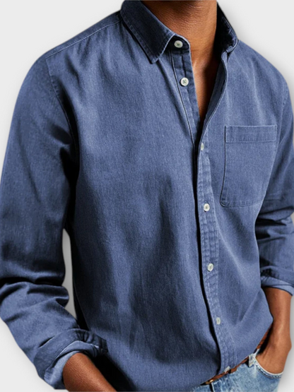 Men's Dress Shirt | Button-Front & Chest Pocket 1