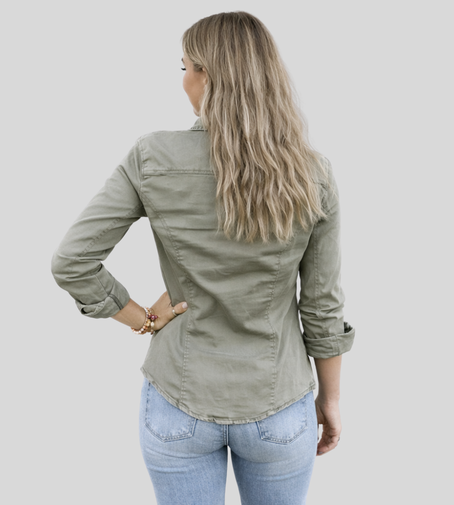 Women's Utility Jacket | Pockets & Snap Buttons 5