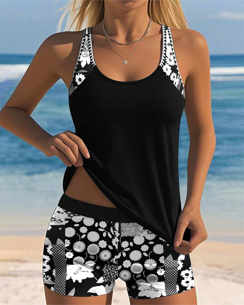Darcey | Women Floral Print Tankini Swim Set 4