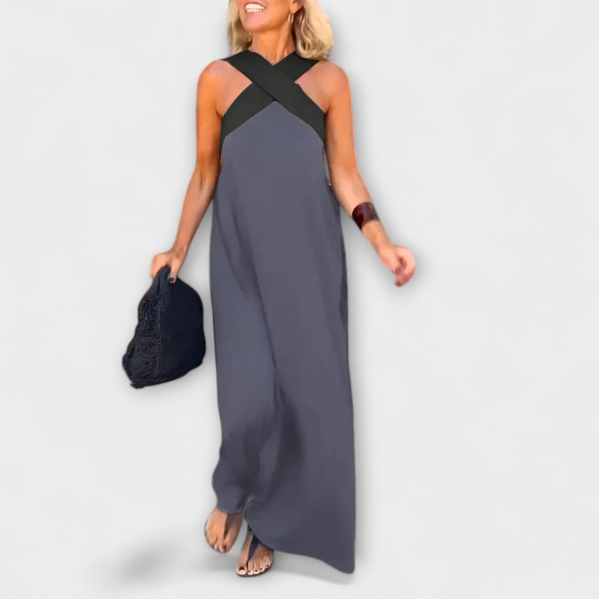 Delphine - Chic Crossover Dress for Any Occasion