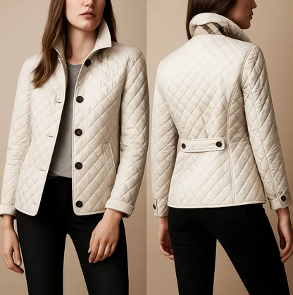 Diamond Quilted Jacket for Women – Stylish & Cozy Winter Layer 4