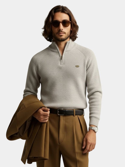 Men's Quarter-Zip Sweater | Embroidered & Comfort Fit 2