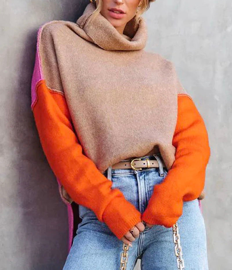 Women's Colour Block Sweater | Oversized & Cosy 1
