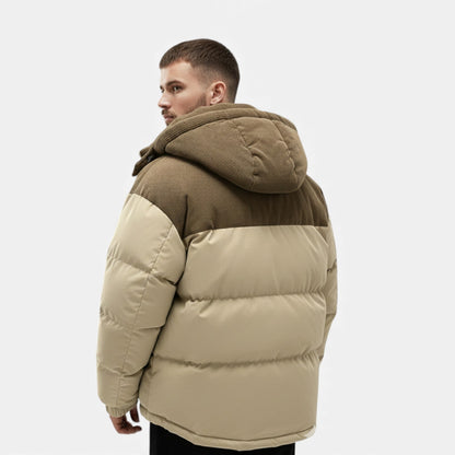 Men's Insulated Winter Jacket Removable Hood Stand Collar 8