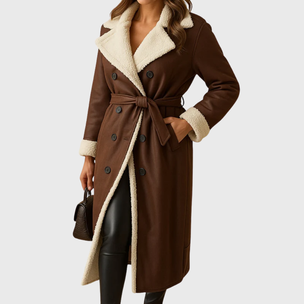 Women's Longline Winter Coat Quilted Padded Jacket Zip Up 4