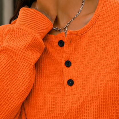 Annabel-Louise Waffle Sweater - Lead Product Detail