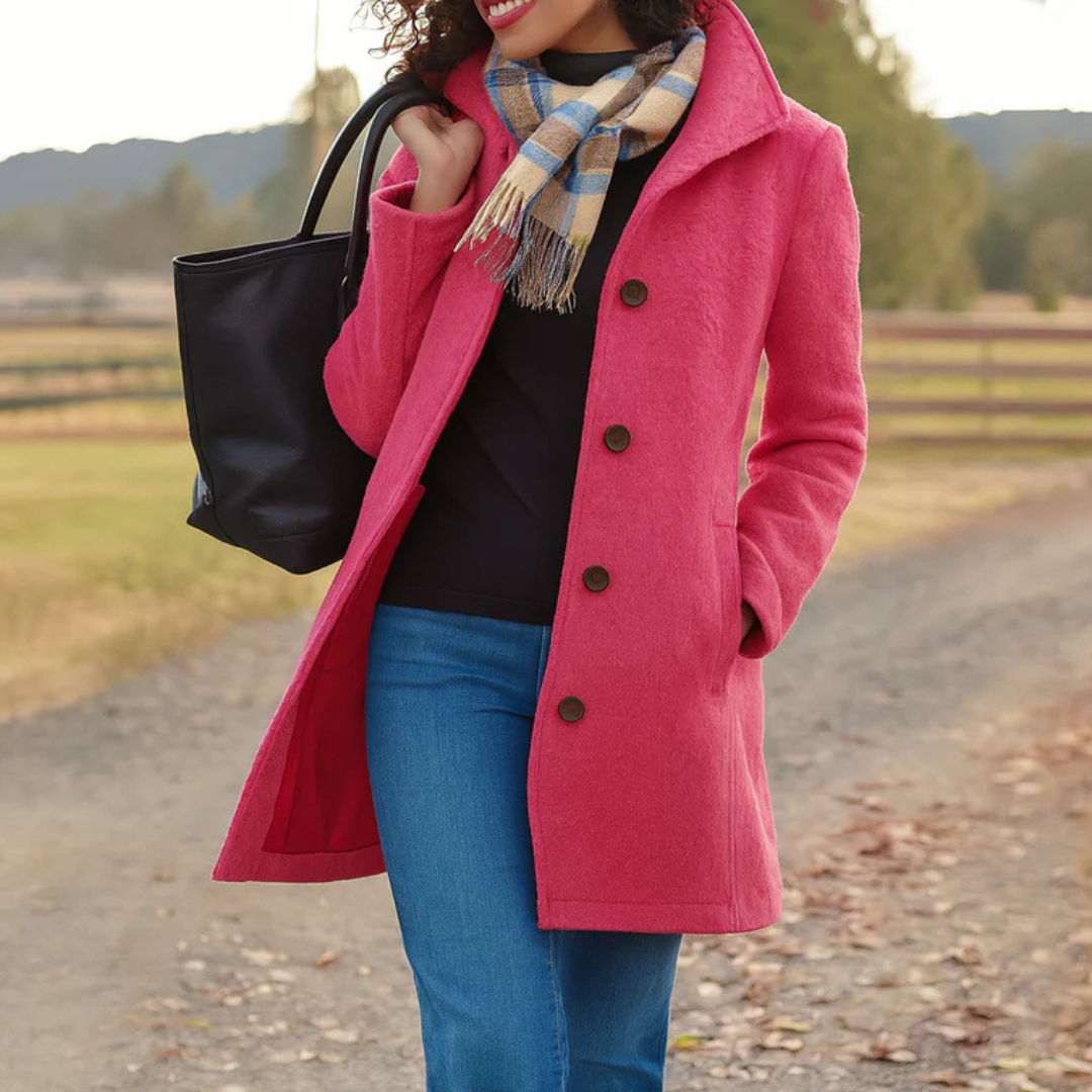 Women's Heritage Coat Button Front Straight Cut Overcoat 9