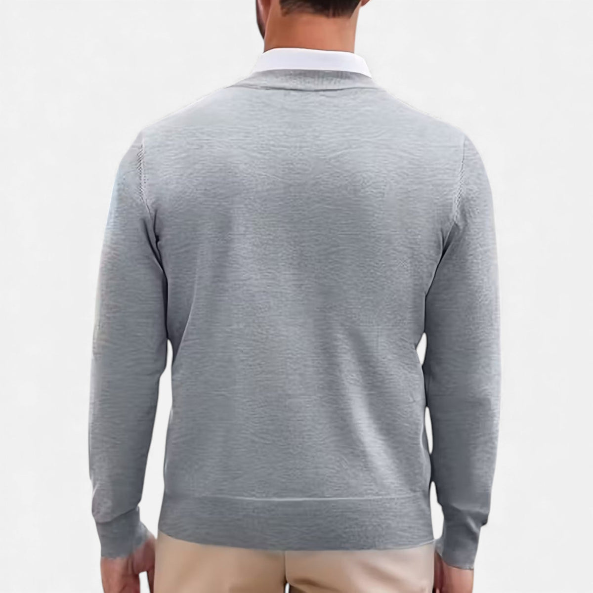 Men's V-Neck Knit Sweater | Soft & Warm 3