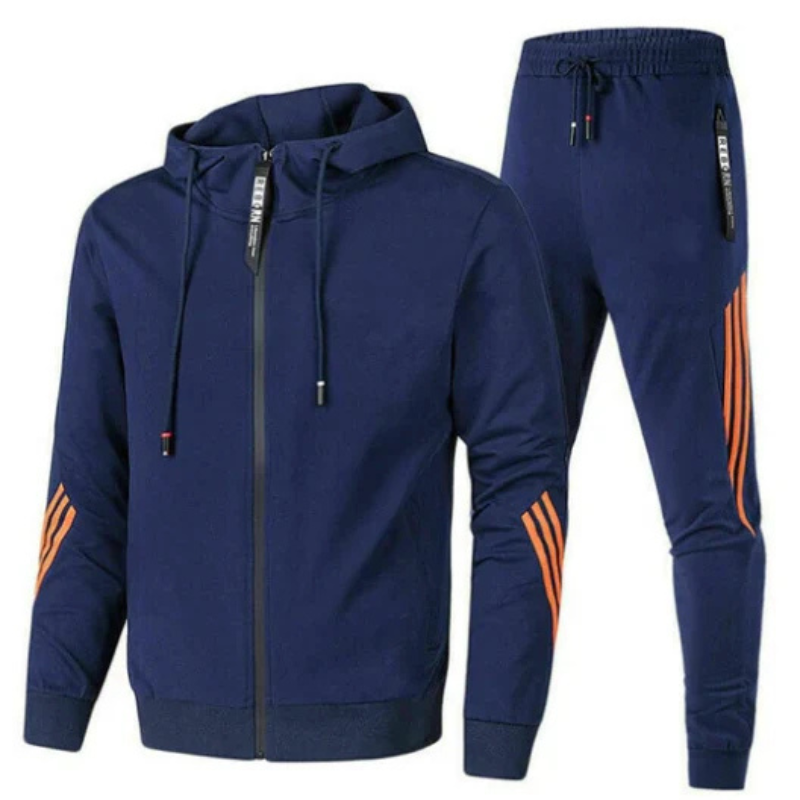 Men's 2 Piece Tracksuit Athletic Fit Jogger Set Pockets 2
