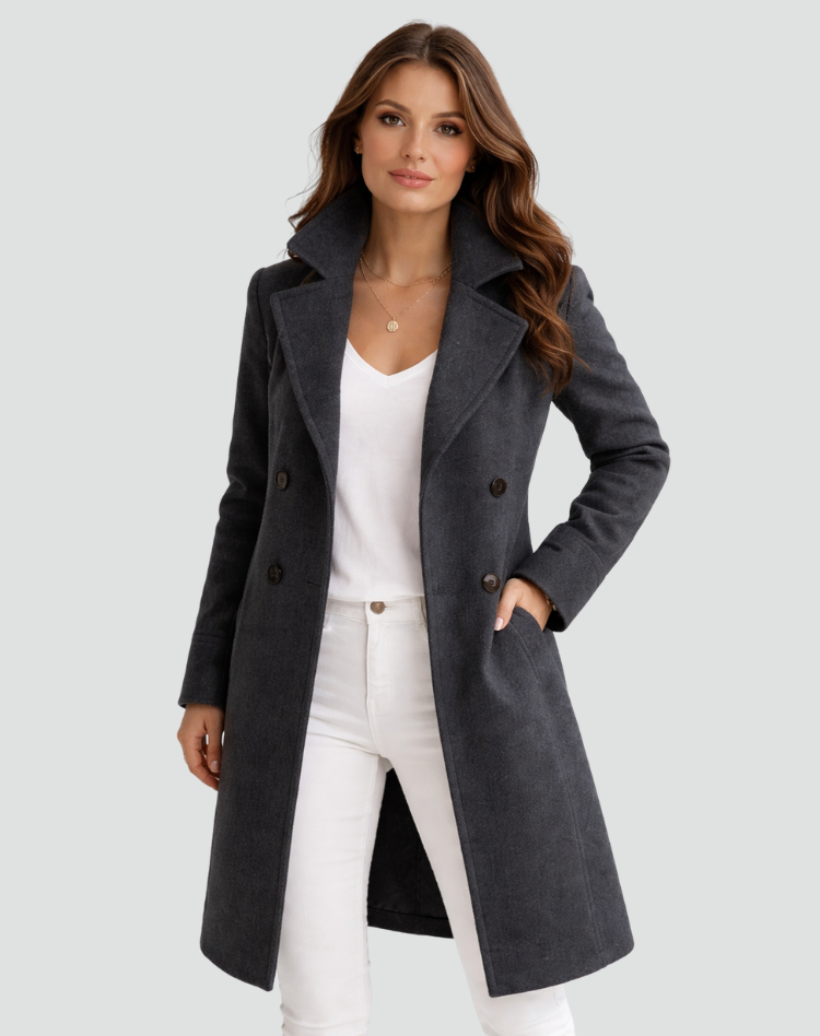 Women's Trench Coat | Double-Breasted Midi Design 4