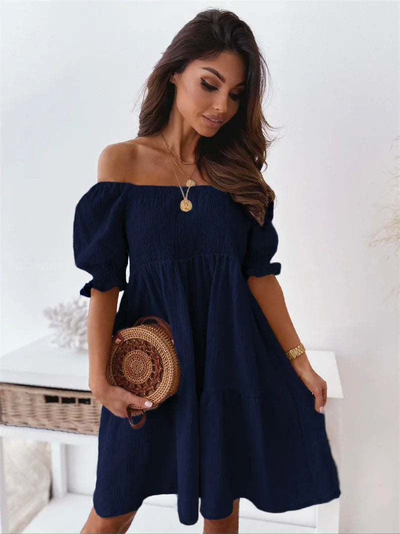 Elegant One-Shoulder Mini Dress for Summer 4