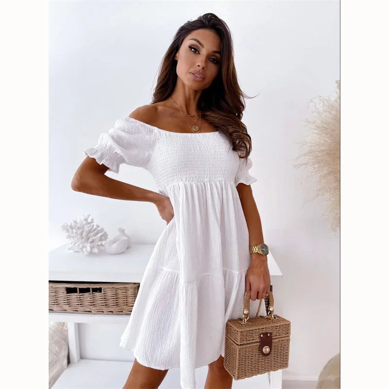 Elegant One-Shoulder Mini Dress for Summer 6