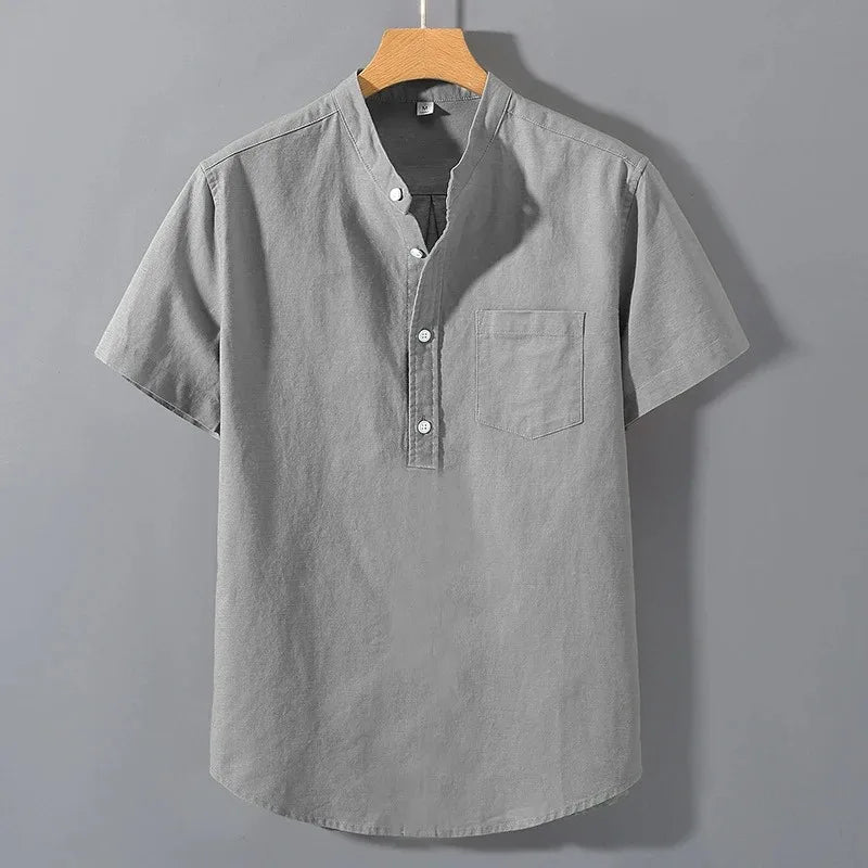 Elijah Cotton Henley Shirt 3