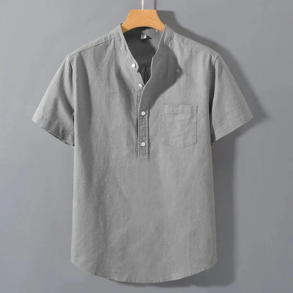 Elijah Cotton Henley Shirt 3