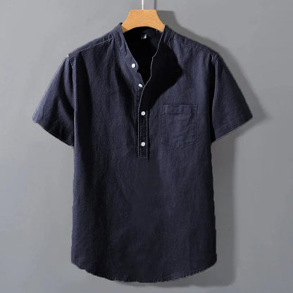 Elijah Cotton Henley Shirt 4