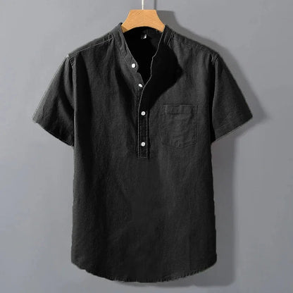 Elijah Cotton Henley Shirt 5