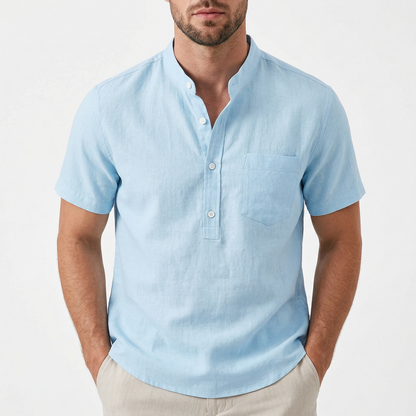 Elijah Cotton Henley Shirt 8