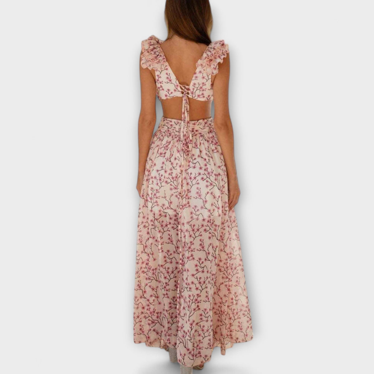 Elin - Chic Maxi Dress with Ruffled Hem for Any Occasion