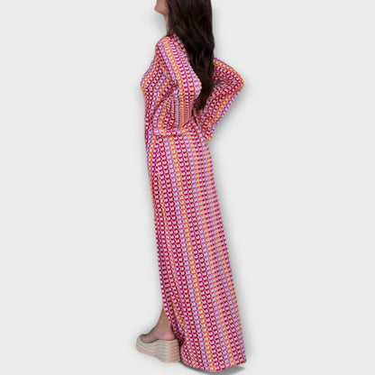 Elina V-Neck Maxi Dress for Summer Getaways