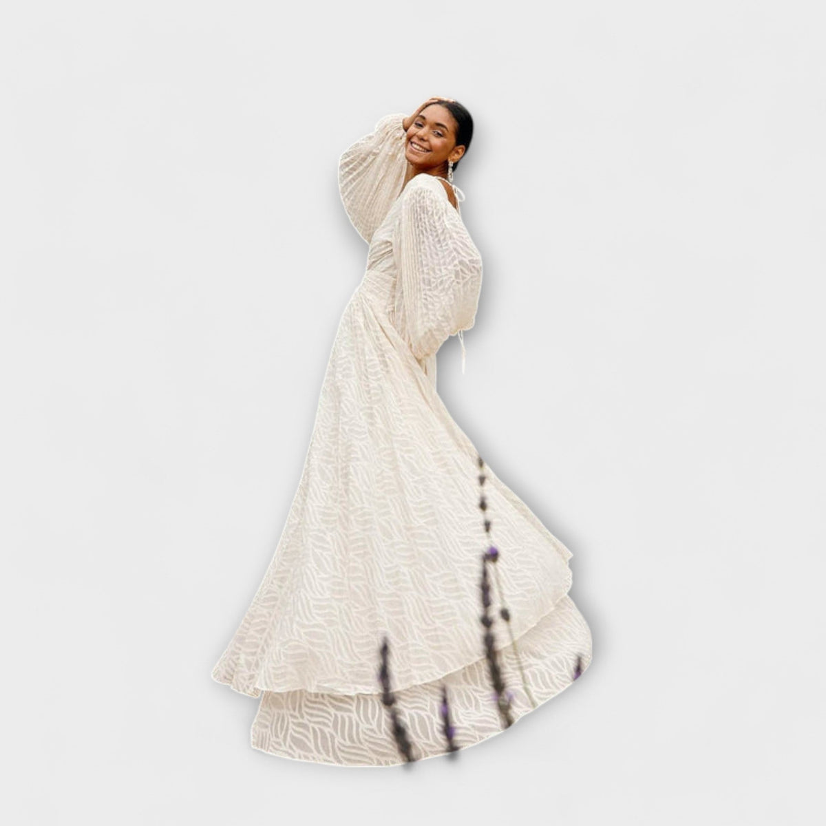 Elsa Cream Maxi Dress – Ideal for Summer Events