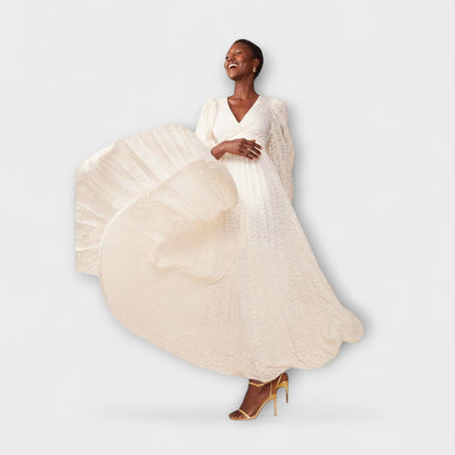 Elsa Cream Maxi Dress – Ideal for Summer Events