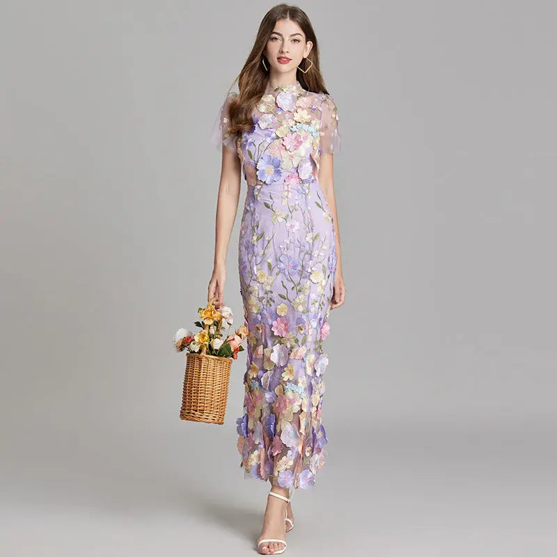 Embroidered White Maxi Dress for Women – Elegant & Flowing Design 10