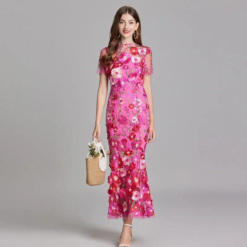 Embroidered White Maxi Dress for Women – Elegant & Flowing Design 9