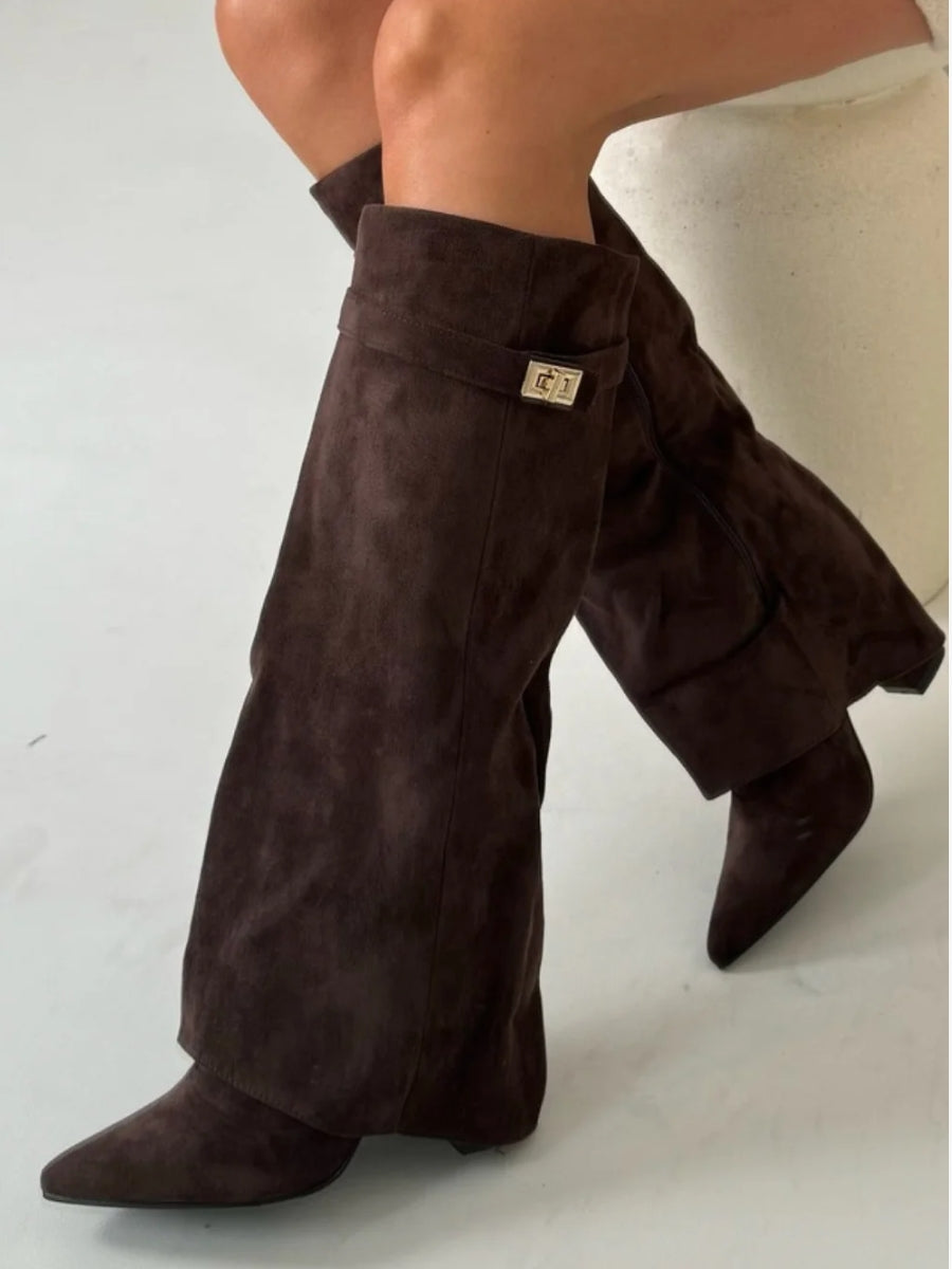 Emily | Stylish Women's Thigh-High Boots with Buckle