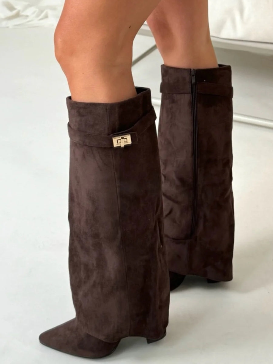 Emily | Stylish Women's Thigh-High Boots with Buckle