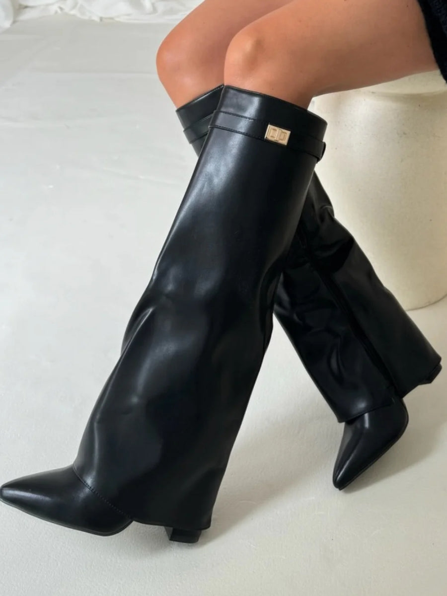 Emily | Stylish Women's Thigh-High Boots with Buckle
