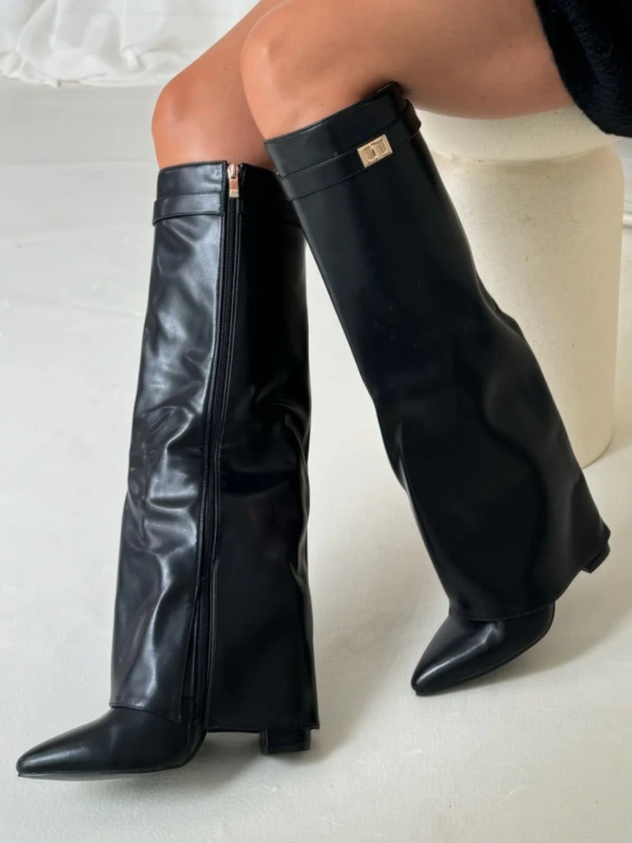 Emily | Stylish Women's Thigh-High Boots with Buckle