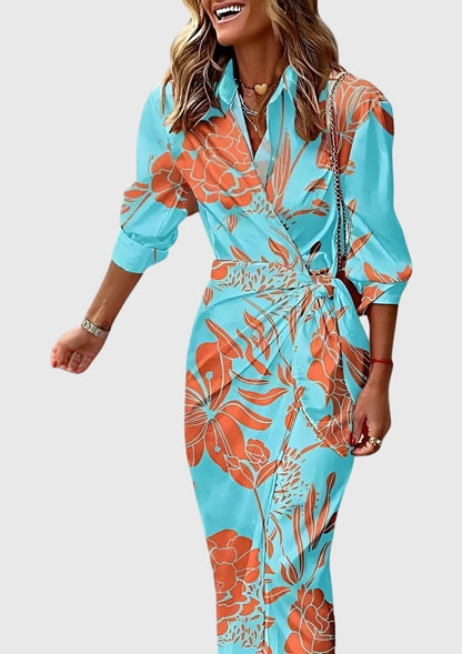 Everly | Chic Printed Wrap Dress for Any Occasion