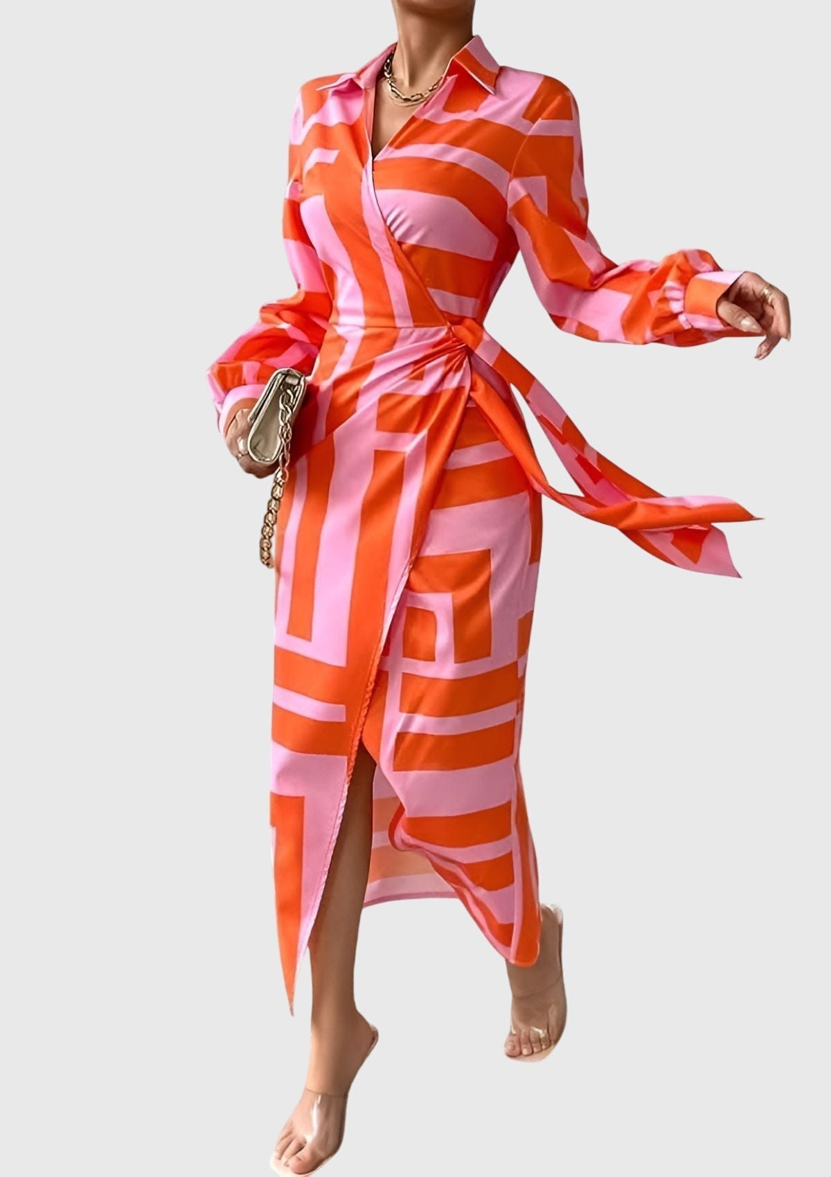 Everly | Chic Printed Wrap Dress for Any Occasion
