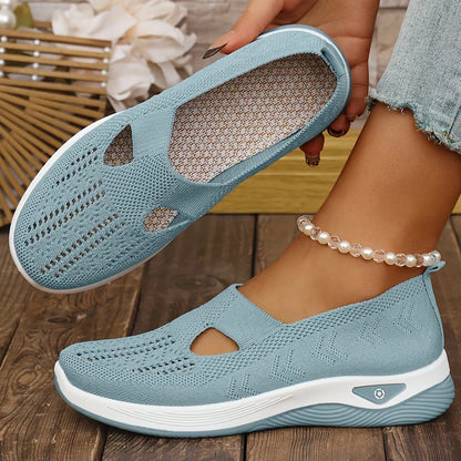 Women's Slip On Shoes Ergonomic Cushioned Comfort Trainers 12