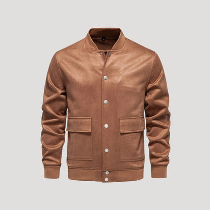 Men's Varsity Bomber Jacket Ribbed Cuffs Side Pockets 5