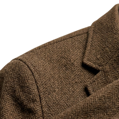Men's Herringbone Blazer Slim Fit Single Breasted Jacket 7