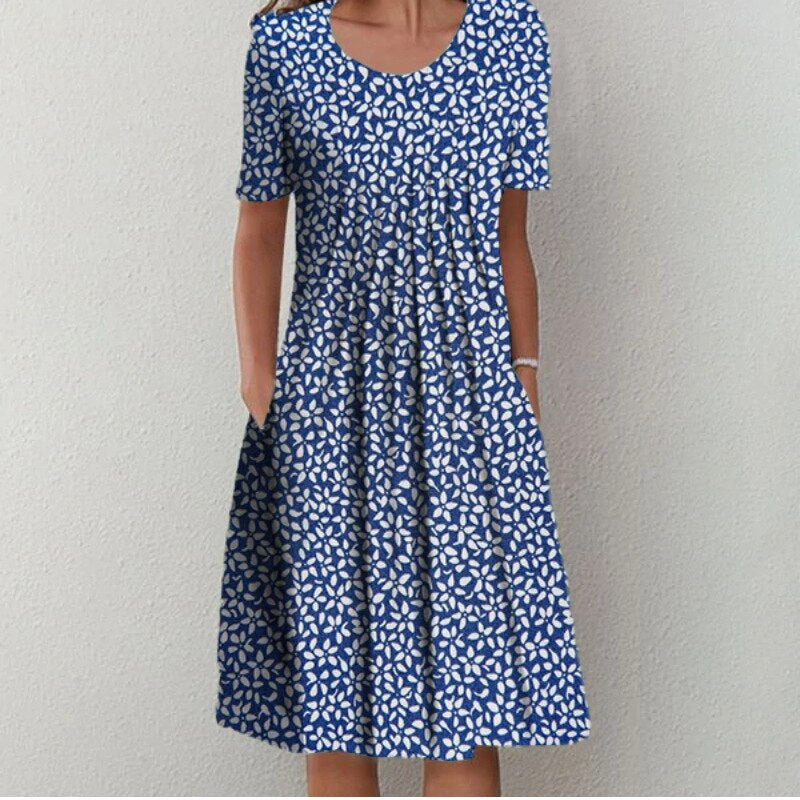 Floral Midi Dress Women's | Loose Fit & Feminine Print