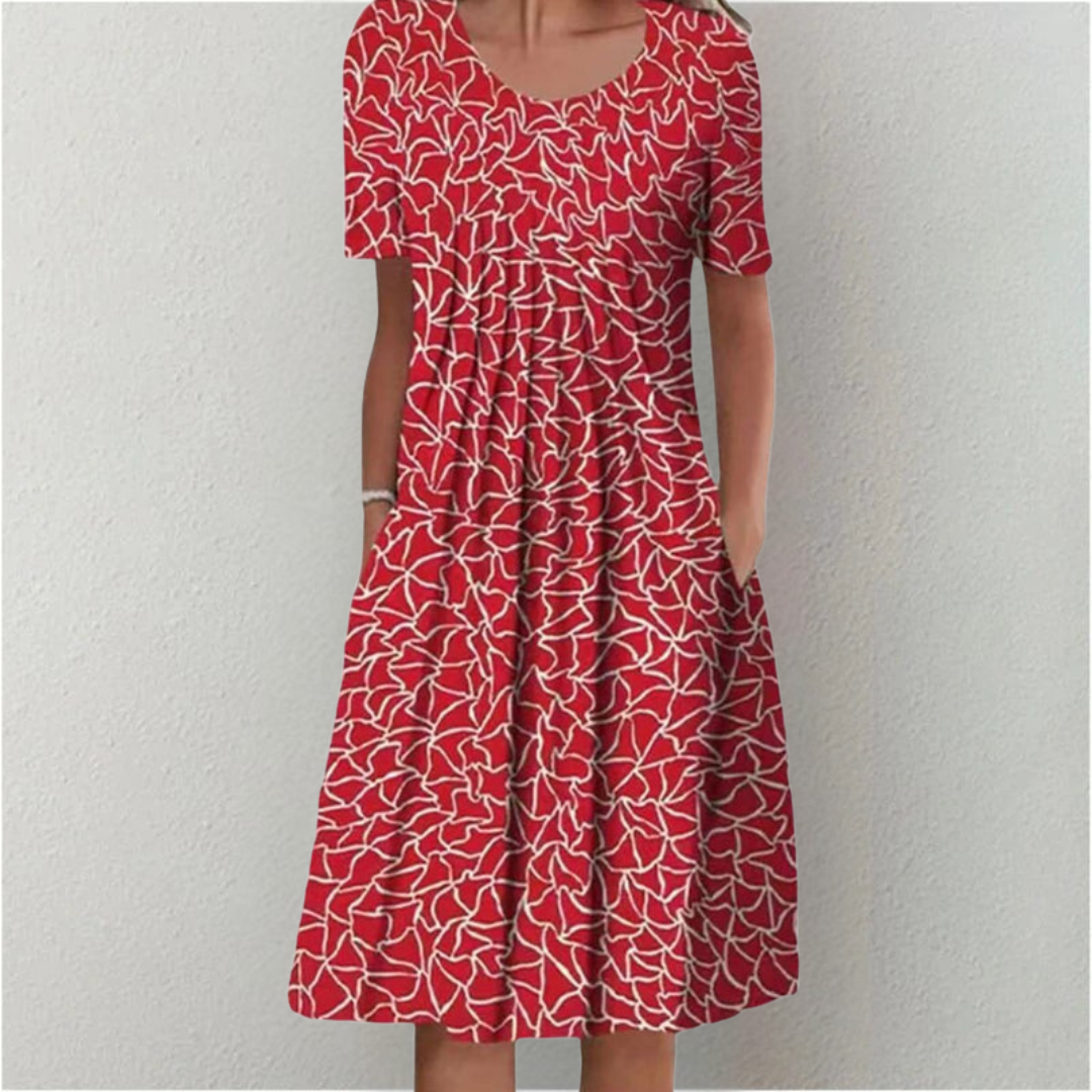 Floral Midi Dress Women's | Loose Fit & Feminine Print