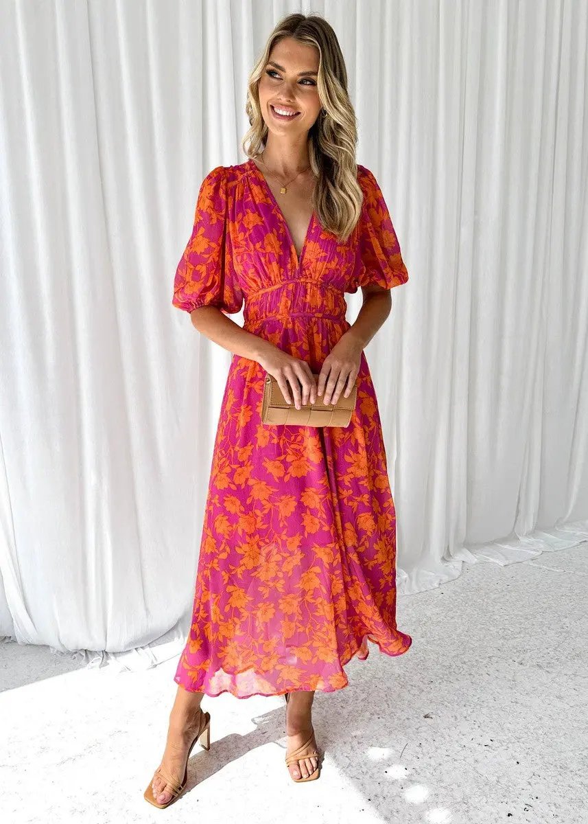 Floral Midi Dress for Women – Lightweight & Stylish for Summer 0