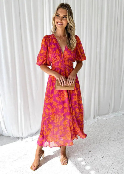 Floral Midi Dress for Women – Lightweight & Stylish for Summer 0