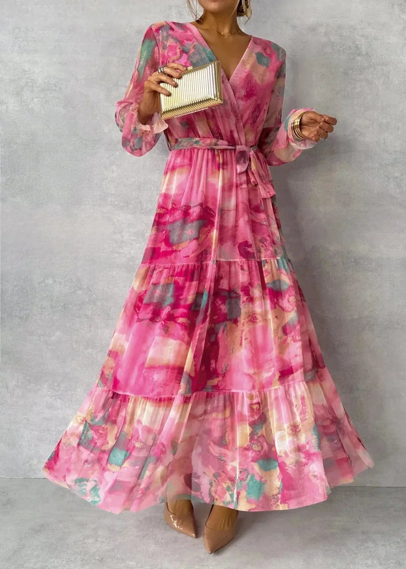 Floral Wrap Dress for Women – Lightweight & Elegant Summer Style 1